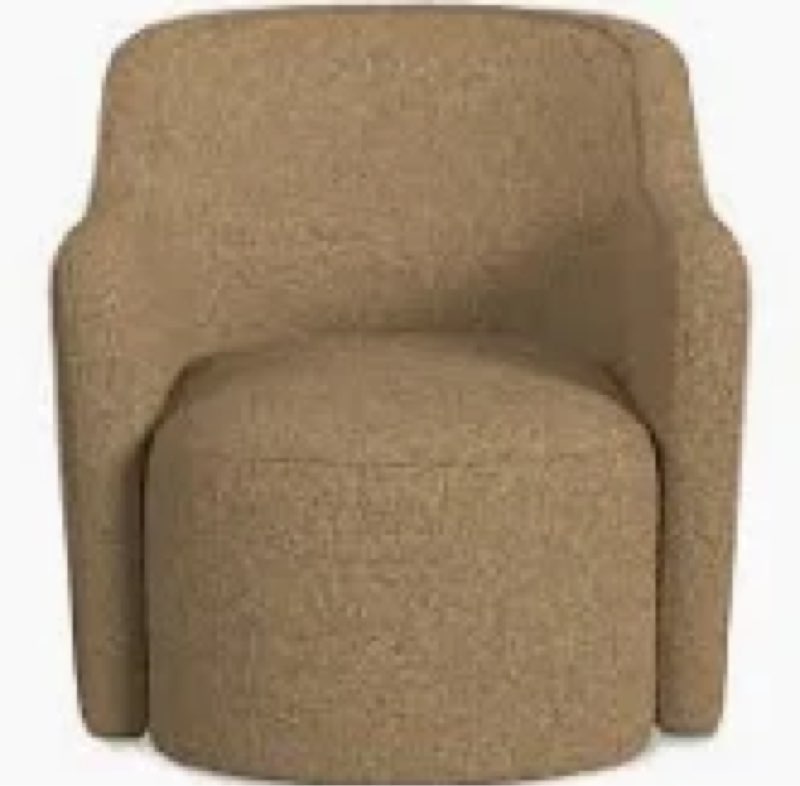 Brentleigh Upholstered Swivel Armchair brown 