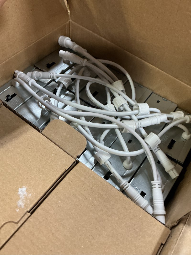 Condition photo showing As Is for Amico 24 Pack 4 Inch 5CCT Gimbal LED Recessed Lighting, 360°&90° Adjustable Eyeball Directional Downlight, Dimmable, 2700K/3000K/3500K/4000K/5000K Selectable, CRI90+ 9W 700LM, ETL&FCC