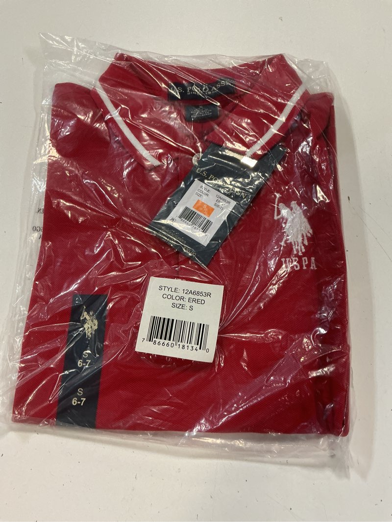 Condition photo showing New/Like New for (size s)u.s. polo assn. boys pique polo shirt
