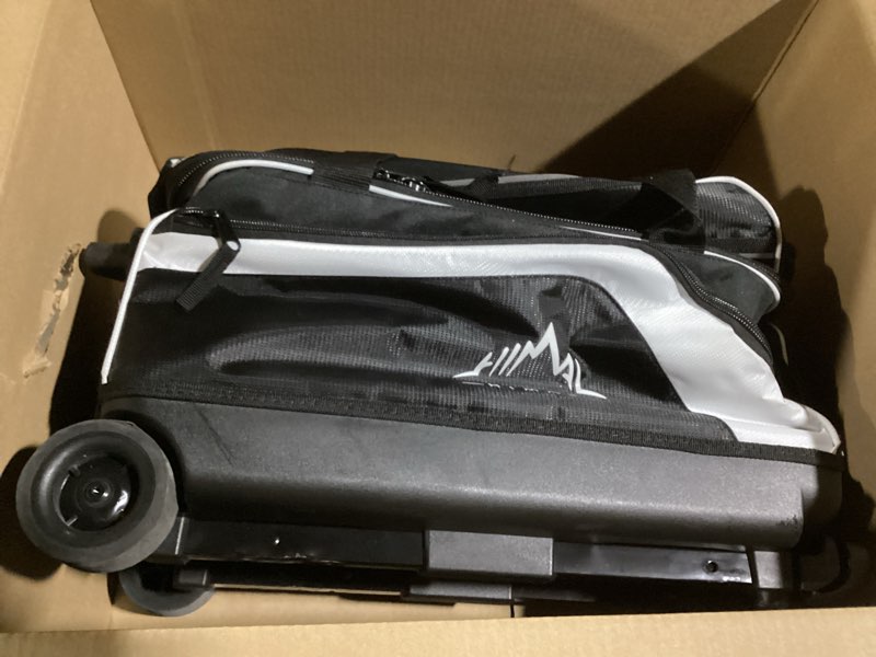 Condition photo showing Good Condition for Double Roller 2 Ball Bowling Bag with Separate Shoe Compartment for Bowling Shoes (Up To US Men Size 15) and Abundant multifunction Accessory Pocket, Upgraded fabric, Retractable Handle - Extends to 40" Black