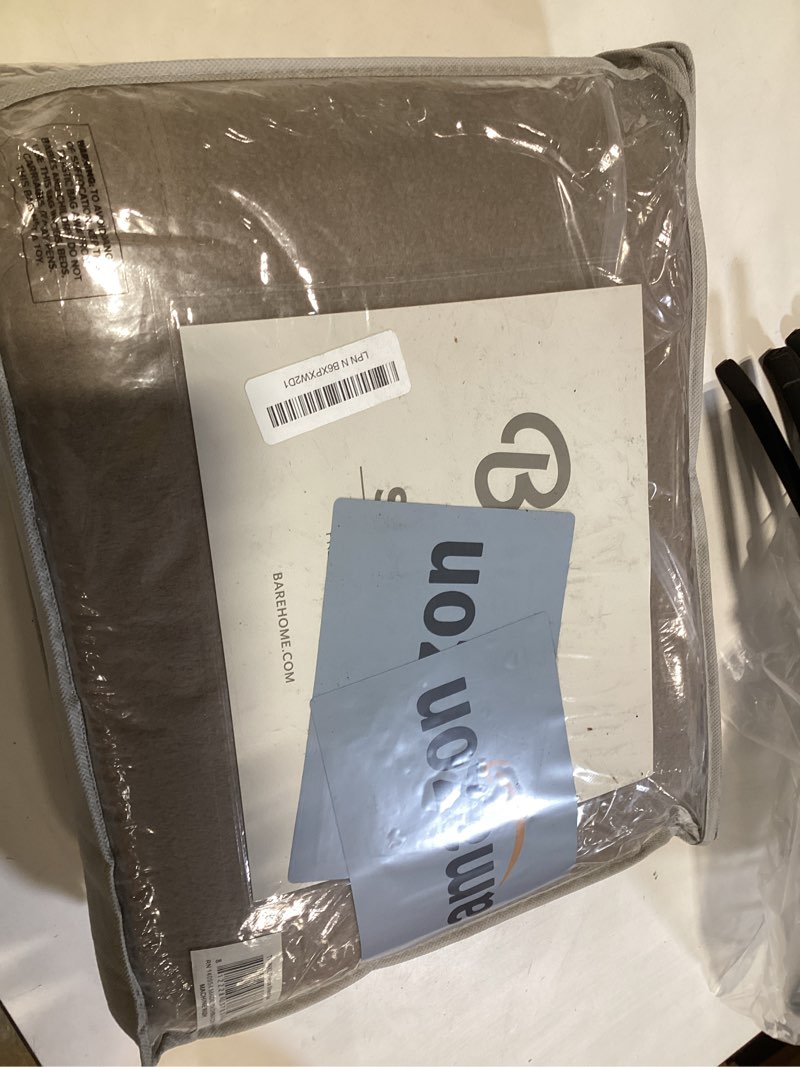 Condition photo showing New/Like New for bare home super soft fleece sheet set - twin extra long size - extra plush polar fleece, no-pilling bed sheets - all season cozy warmth (twin xl, taupe) twin xl 11 - taupe