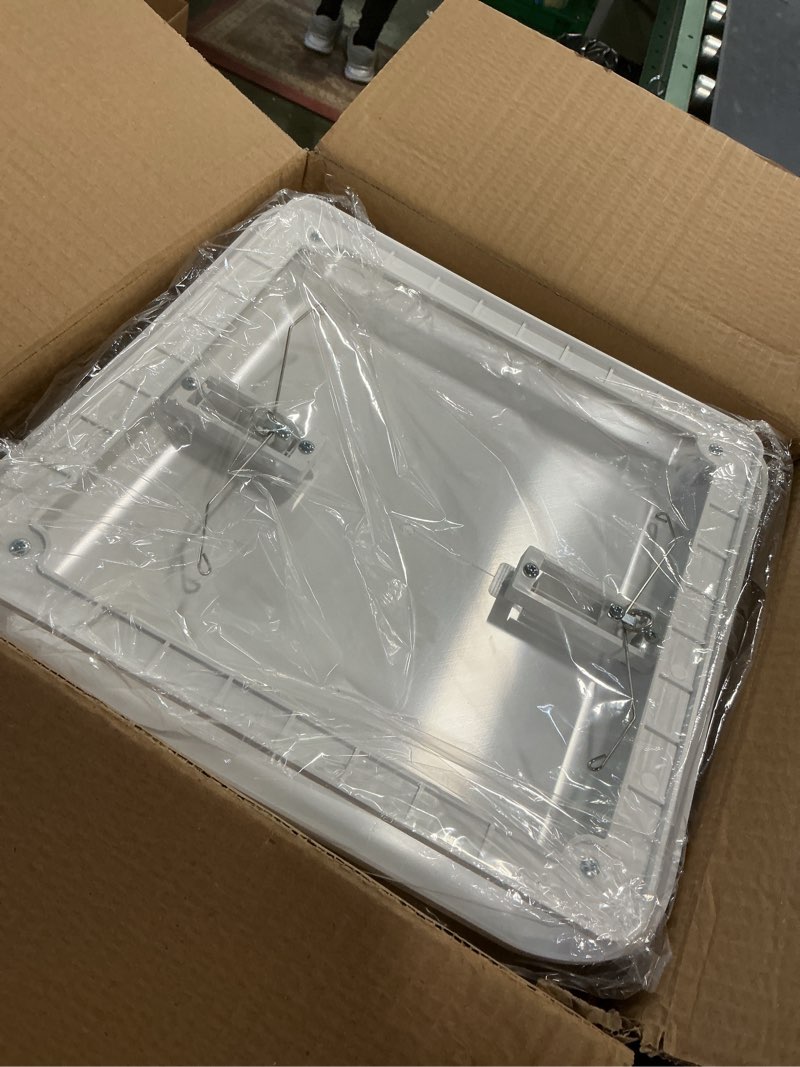 Condition photo showing Good Condition for Bathroom Exhaust Fan 110 CFM, Ceiling Mount Bathroom Fan for Home Office Hotel, 1.5 Sones Quiet, Square, white, Diameter 4 inch Exhaust Hole