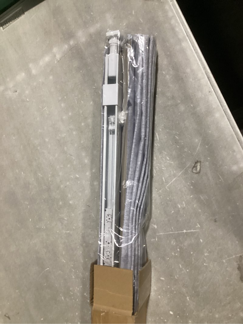 Condition photo showing New/Like New for LazBlinds No Drill Roman Shades for Windows, Cordless Blackout Window Shades with UV Protection, Polyester Fabric for Bedroom & Living Room, 30" W x 64" H, Grey Blackout - Faux Linen - Grey 30"W x 64"H
