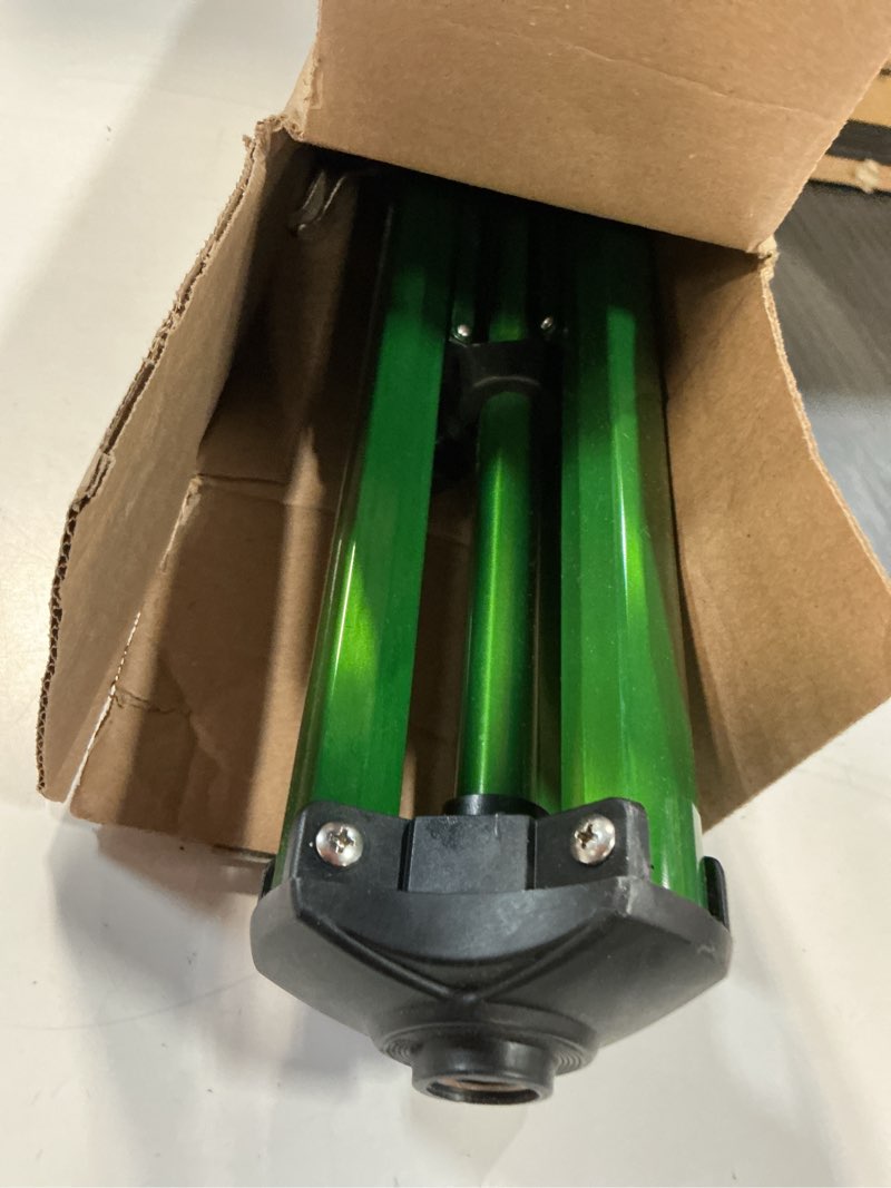 Condition photo showing As Is for orbit 1/2 inch brass impact sprinkler - adjustable metal tripod - long range lawn watering system - 360 degree rotating sprinkler - heavy duty irrigation system - adjustable 22-48 inch height - 58308