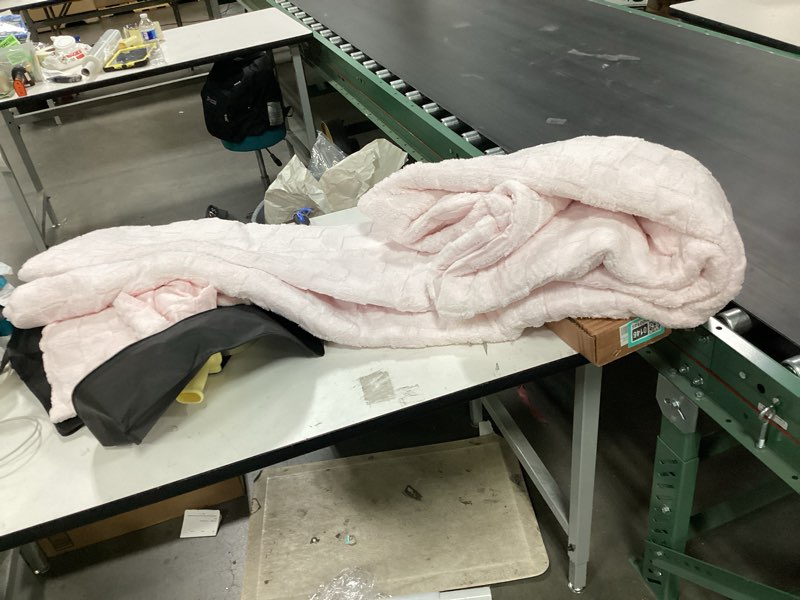 phf luxury fuzzy faux fur twin blanket, soft shaggy plush comfy blanket, warm thick fluffy blanket for couch, bed, chair, sofa, furry elegant throw for home decor, pink, 60\" x 80\"