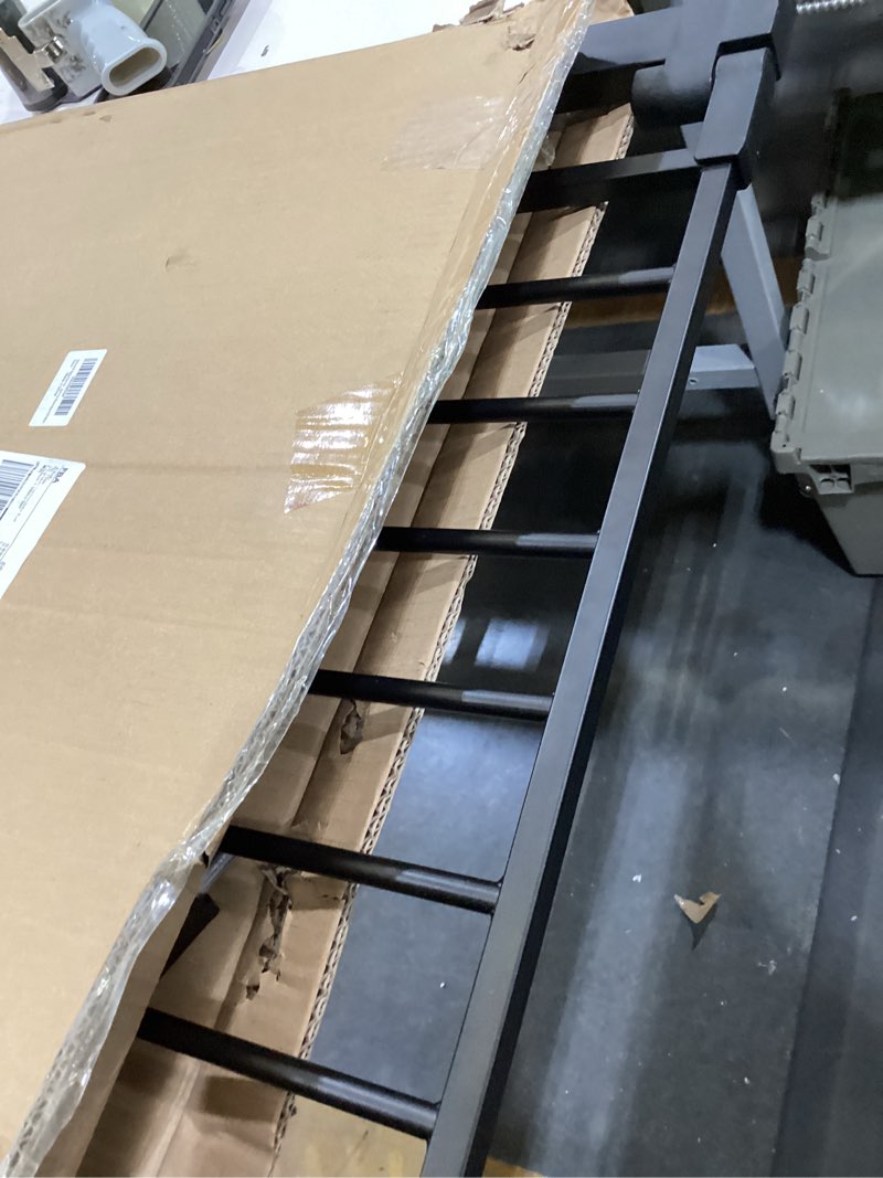 Condition photo showing As Is for 29.5-40.5" baby gate for stairs, dog gate for doorways, walk thru auto close metal baby safety gate for the house, stairs and doorways, child gate pressure mounted, pet gate for dog indoor - black black 29.5-40.5"w x 30"h