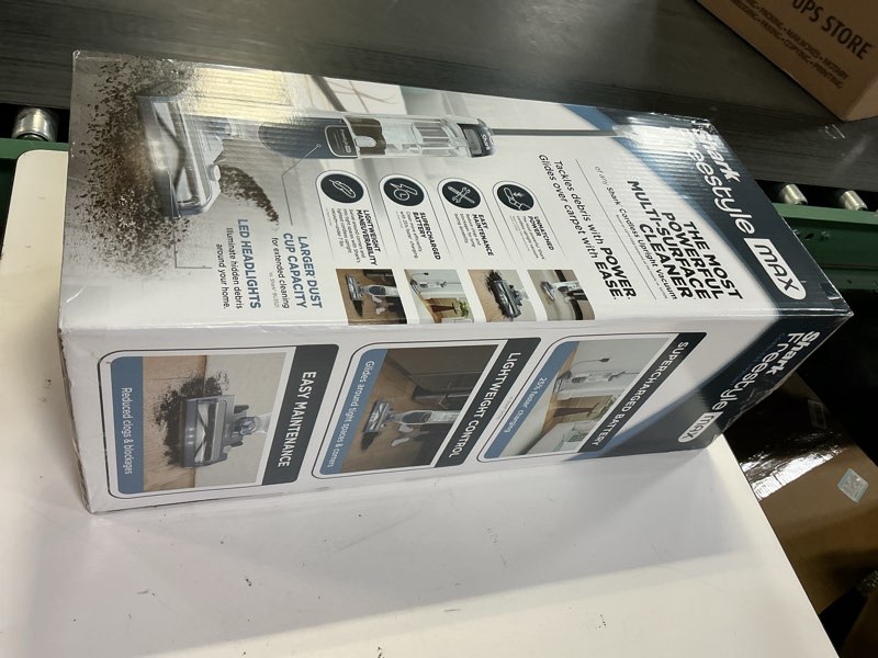 Condition photo showing New/Like New for Shark Freestyle Max Cordless Upright Vacuum, Multi-Surface Cleaning, Lightweight, Easy Maintenance, with Large Dust Cup and 2-Speed Brushroll, LED Headlights, Nordic Blue, SV2002