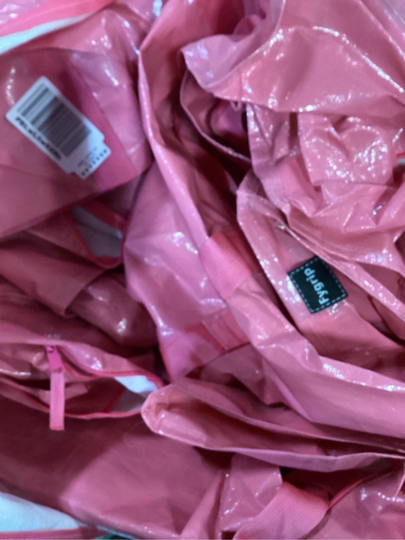 Condition photo showing As Is for 6 pack extra heavy duty large moving bags with strong zipper & comfortable handles, sturdy & durable clothes storage bags totes bins, packing moving boxes for college supplies, pink pink 6 pack