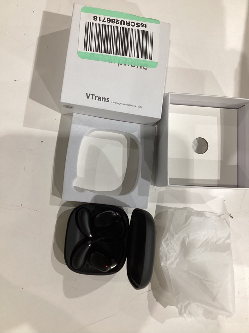 Condition photo showing Good Condition for language translation earbuds, 2-way real-time translation in 150 languages, online translation no subscription needed, wireless bluetooth earphone instant voice translator for travel business learning