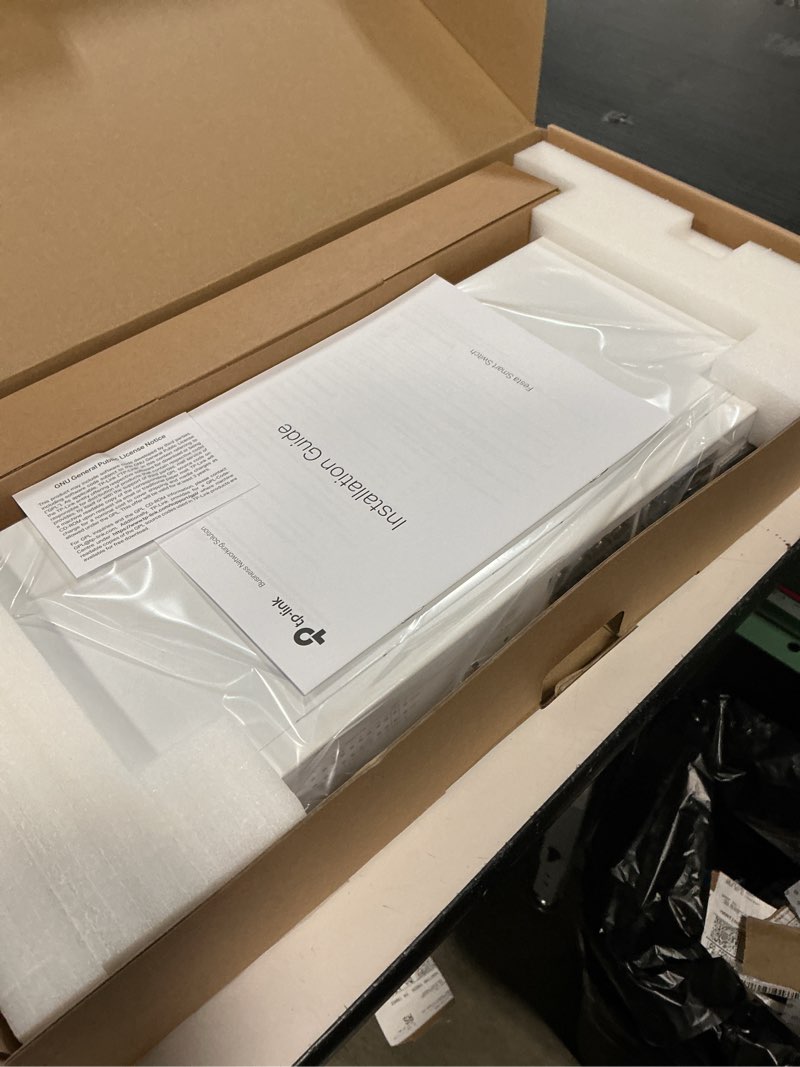 Condition photo showing New/Like New for tp-link festa fs318gp 18 port gigabit smart managed poe switch 16 poe+ port @150w, 4 x sfp slots self-organizing network free cloud fanless static routing, vlan does not work with omada poe, 16 port