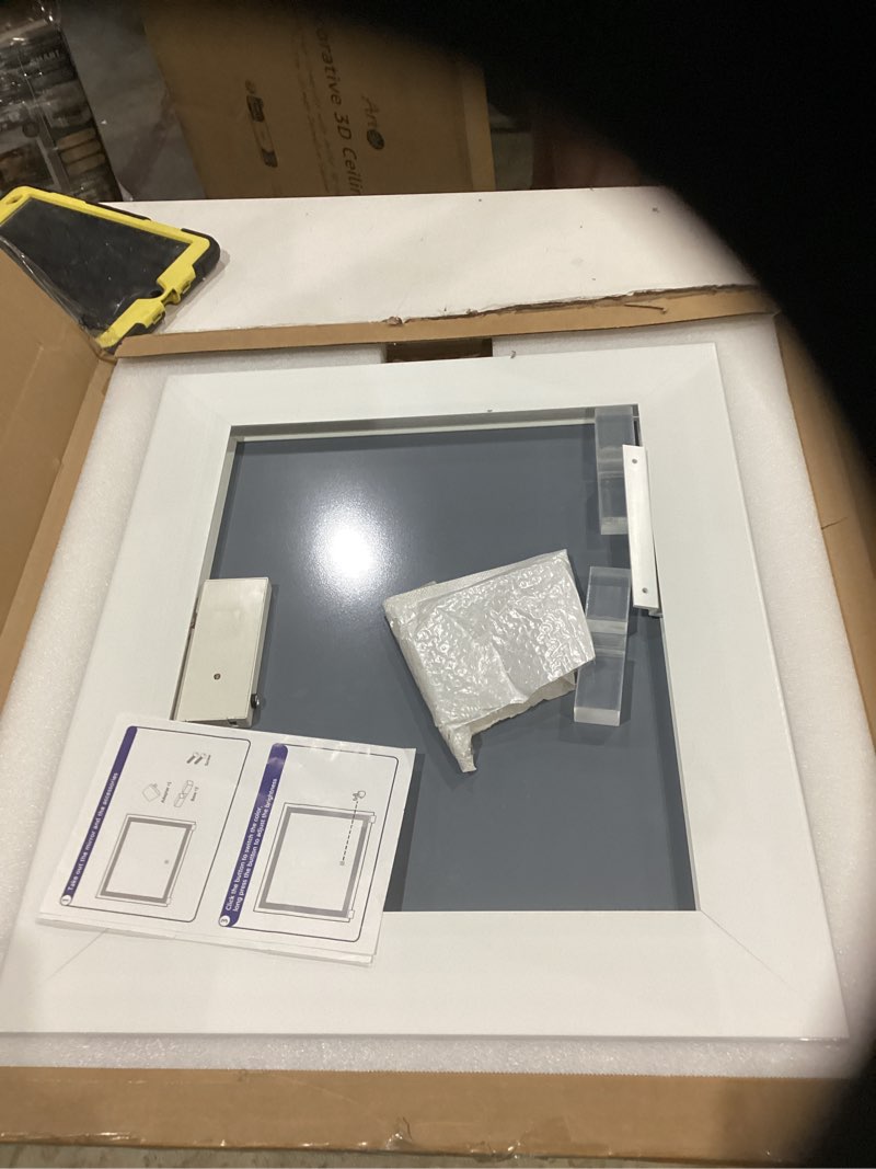 Condition photo showing Good Condition for fennio vanity mirror with lights?20"x23" lighted makeup mirror, large makeup mirror with lights, touch sensor with dimmable 3 modes? square white white 20"l x 22"w