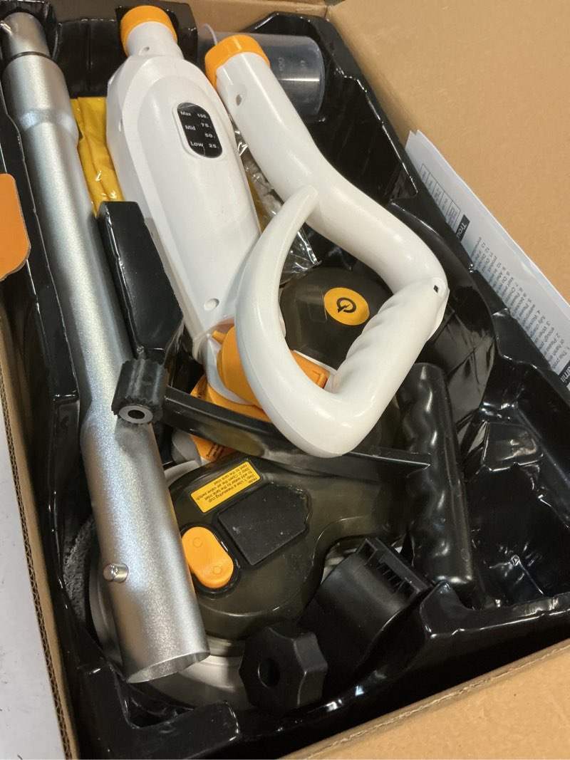Condition photo showing Good Condition for cordless electric mop for dewalt 20v battery (no battery), 2 in 1 spin mop & electric floor scrubber machine with led light & water spray, 800 rpm rotating electric mops for floor (white yellow)