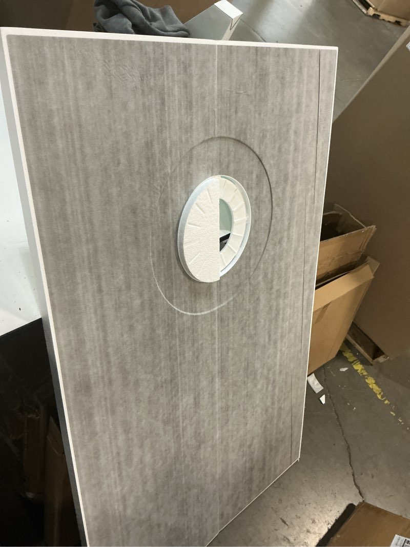 Condition photo showing Good Condition for vevor shower curb kit 38" x 60" watertight shower curb overlay with 4" pvc offset bonding flange, 4" stainless steel grate, 2 cuttable shower curb and trowel, shower pan slope sticks fit for bathroom 38" x 60", hole offset polyvinyl chloride (pvc)