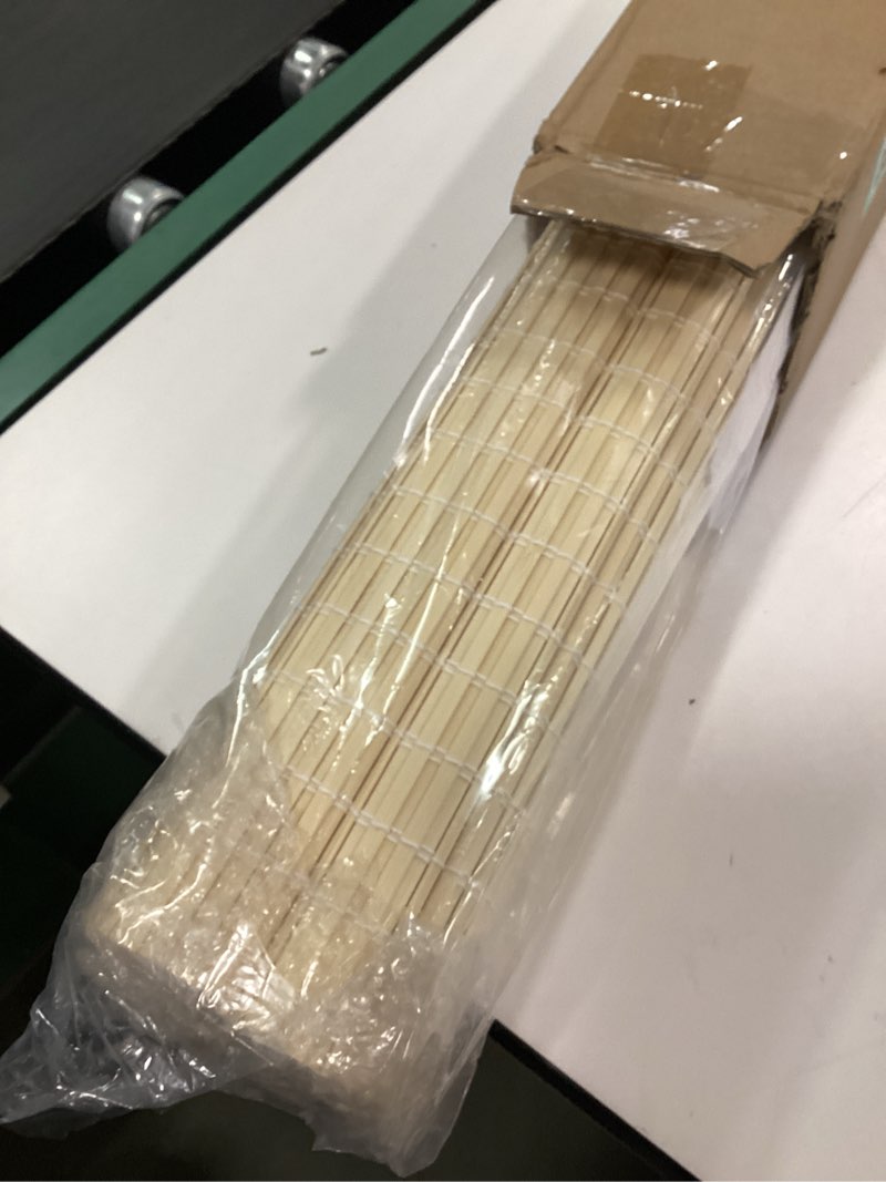 Condition photo showing Good Condition for LazBlinds No Tools No Drill Cordless Bamboo Roman Shades, Privacy Window Treatment, Roll Up Bamboo Blinds for Windows 20'' W x 64'' H, Natural Privacy-natural 20" W x 64" H