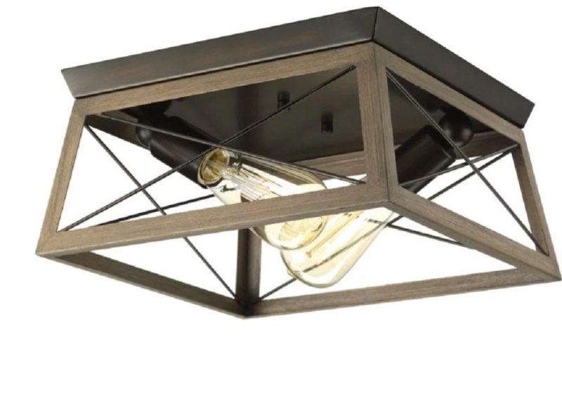 12" Two-light Flush Mount