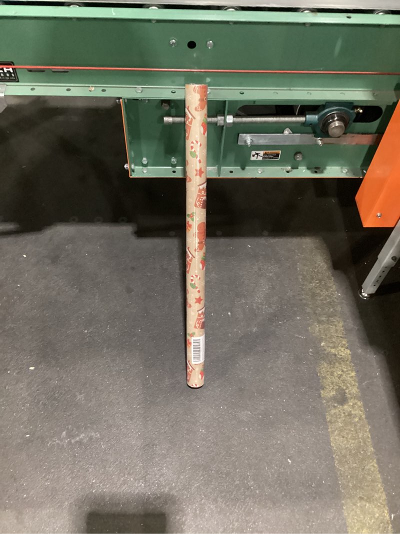 Condition photo showing Good Condition for RayofSun Kraft Christmas Wrapping Paper Jumbo Roll 30 in x 32 ft, Gingerbread Man Cookies Candy Cane Gift Wrapping Paper Rolls,Vintage Kraft Gift Wrap Paper for Boys Girls Celebrating Xmas Gingerbread Man 30in*32ft