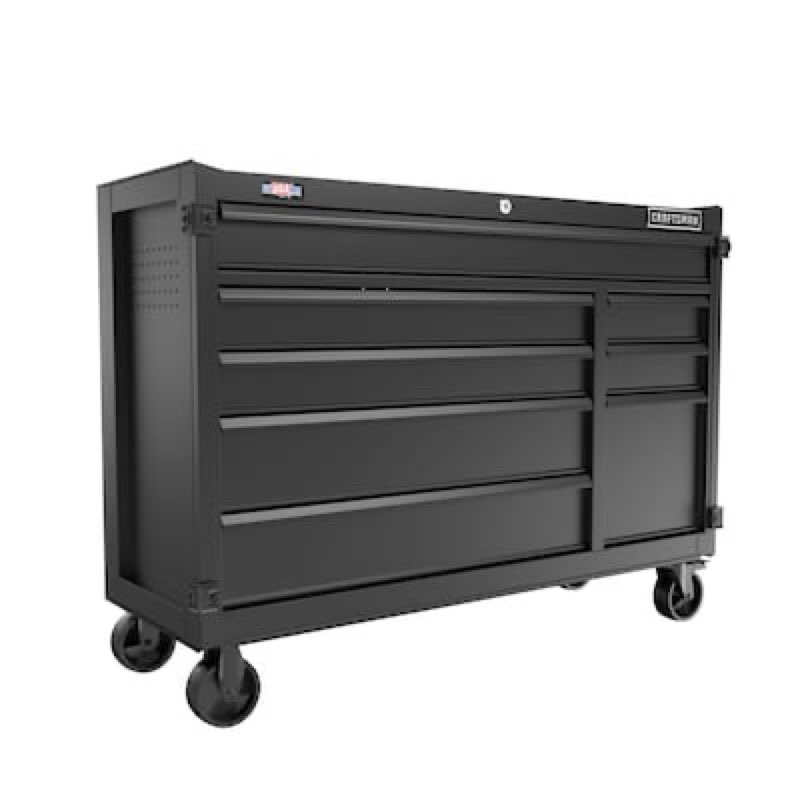 craftsman premium 2000 series 51.9-in w x 39.88-in h 8 -drawer steel rolling tool cabinet ( black