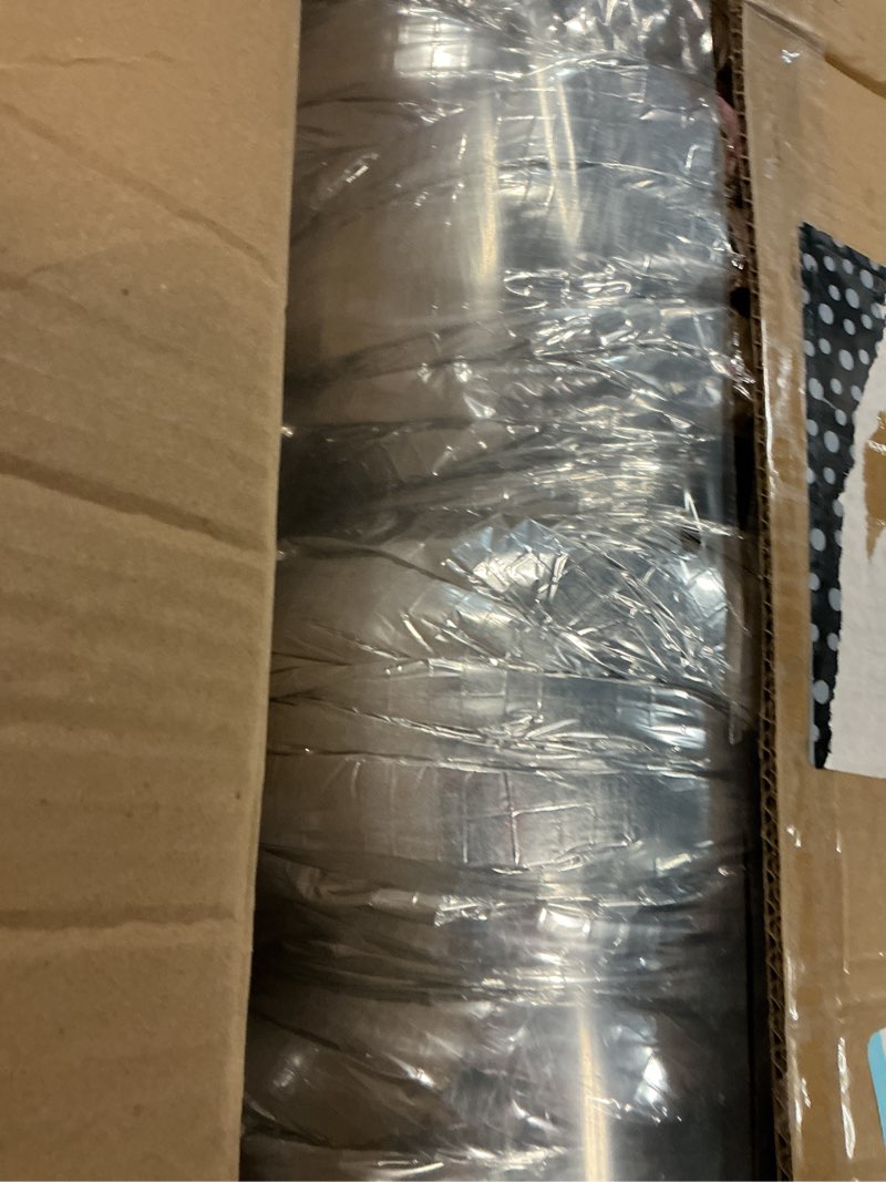 Condition photo showing As Is for vevor 6 inch insulated flexible duct r-6.0?25 feet long with 2 duct clamps, heavy-duty three layer protection air ducting hose for hvac heating cooling ventilation and exhaust ductwork insulation 6 inch- 25ft silver