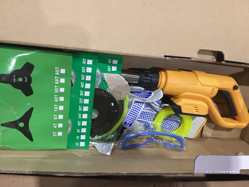 Condition photo showing Good Condition for brushless cordless weed wacker for dewalt 20v max battery (tool only), electric weed eater with 5 blades, lightweight battery powered brush cutter for lawn care yellow