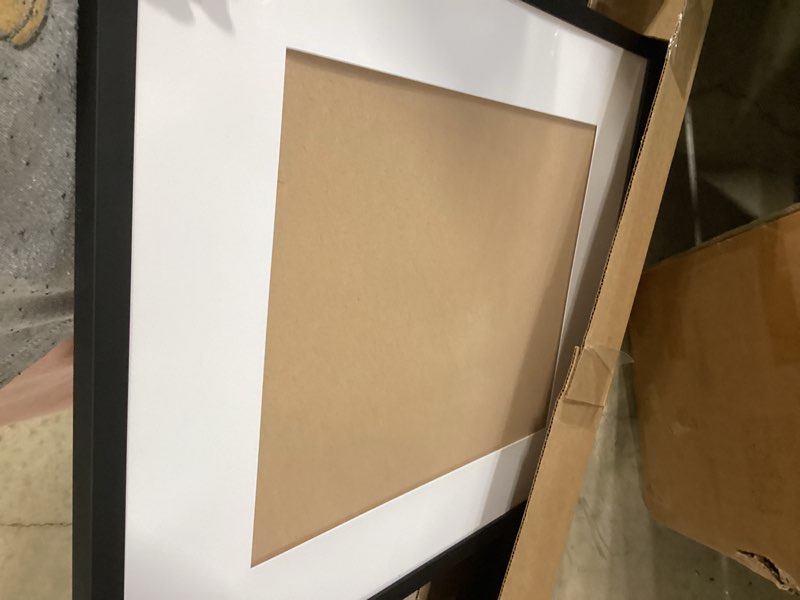 Condition photo showing Good Condition for upsimples 16x20 picture frame, display pictures 11x14 with mat or 16 x 20 without, wall hanging poster frame, black, 1 pack black 16x20
