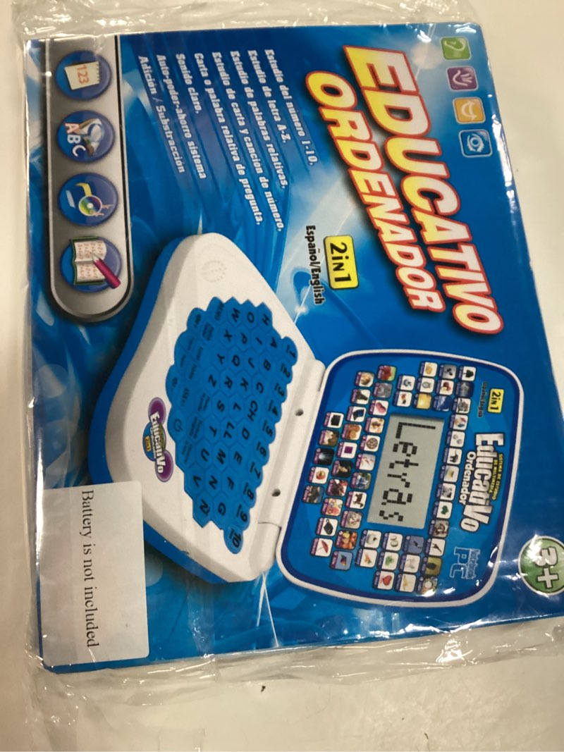 Condition photo showing New/Like New for zeenkind spanish english toy laptop, toddler learning toys 3, 4 years old spanish learning bilingual toy computer for kids, educational computer toys with alphabet numbers words spelling math version 2 - with electronic screen