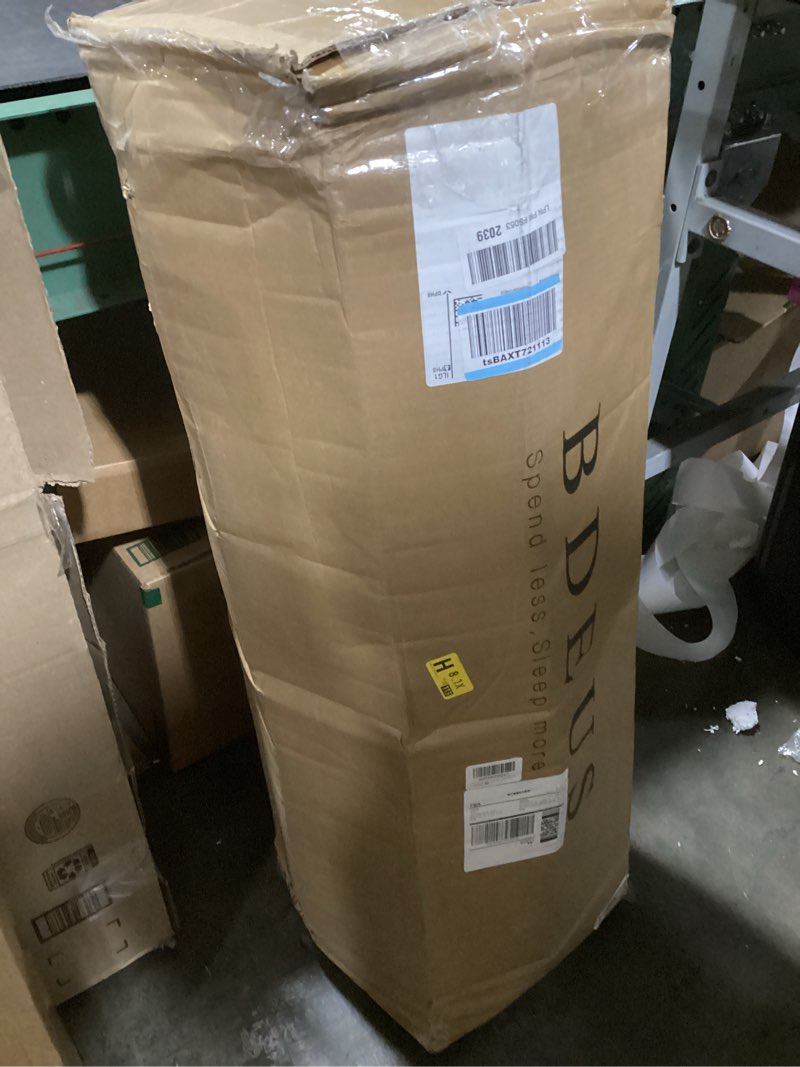 Condition photo showing New/Like New for bdeus dual layer 5 inch memory foam mattress topper king size, 2 inch gel memory foam plus 3 inch 1450 gsm down alternative quilted pillow top mattress pad cover,dark gray dark gray king