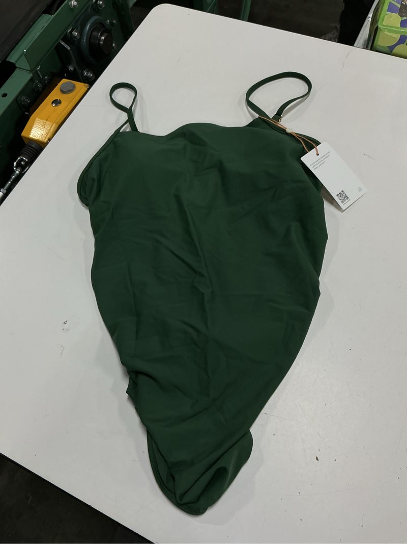 Condition photo showing Good Condition for italian maternity square neck one-piece swimsuit, m, palm