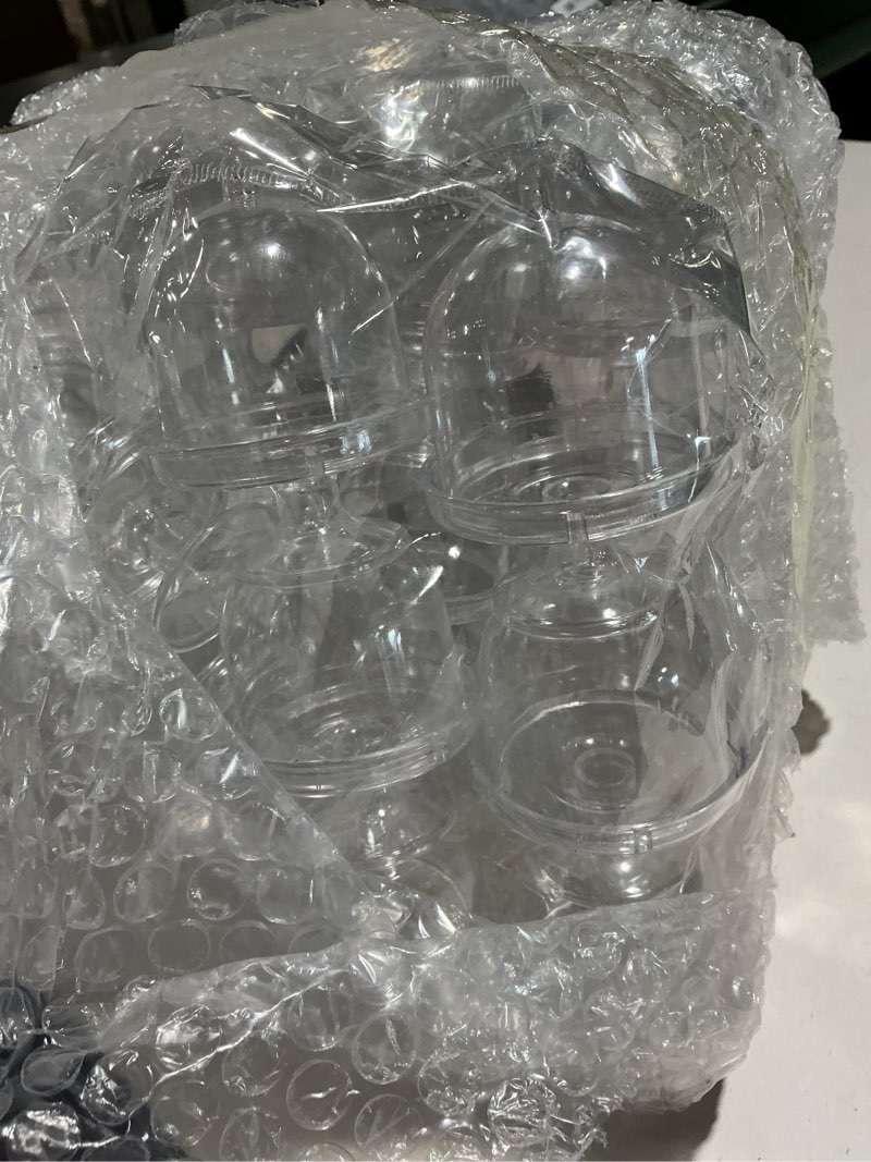 Condition photo showing Good Condition for okllen 36 pack mini cake plate with lid, plastic cupcake stand dome cover, clear small cake display stand for chocolate, dessert, wedding, birthday, baby shower, tea party supplies