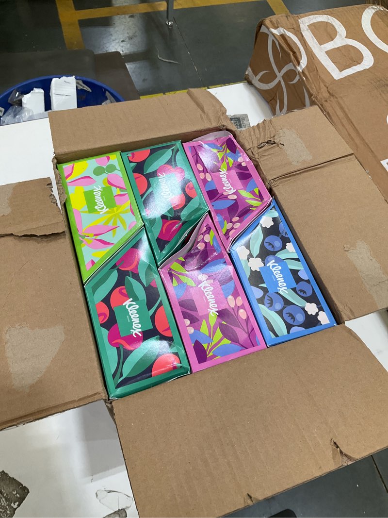Condition photo showing Good Condition for kleenex disposable paper hand towels, 6 boxes, 60 tissues per box (360 total tissues), packaging may vary 60 towels (pack of 6) white
