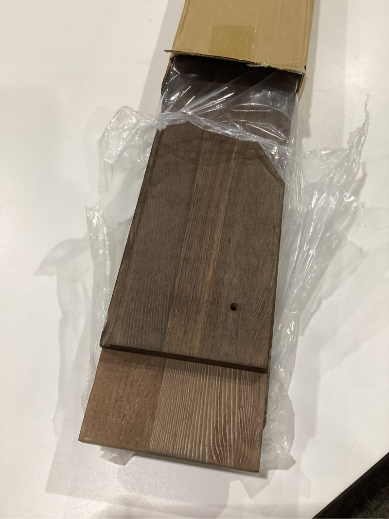 Condition photo showing New/Like New for Coat Rack Wall Mount with Hooks & Shelf - Wooden Entryway Organizer for Hanging Coats, Keys, Hangers - Space Saving Durable Wood Holder for Hallway, Bedroom, Office-The Rattan Model