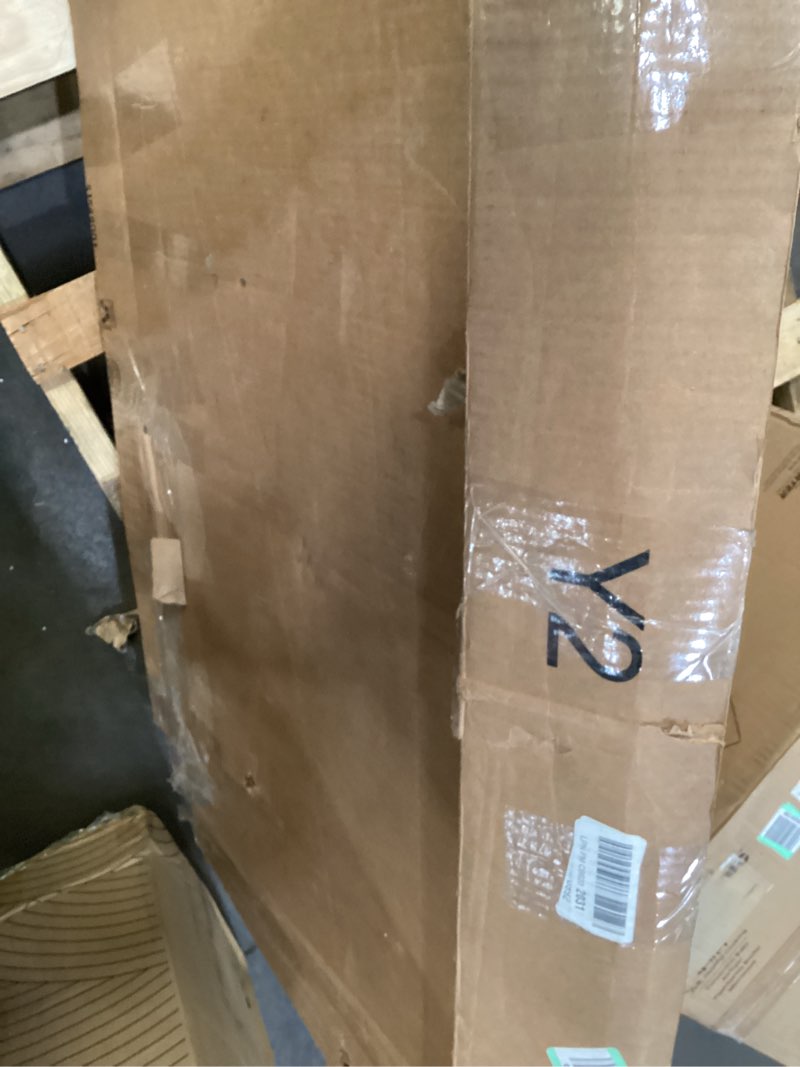 Condition photo showing As Is for Damaged *VIZ-PRO Double-Sided Magnetic Mobile Whiteboard, 48 x 32 Inches, Aluminium Frame and Stand 48\"W x 32\"H