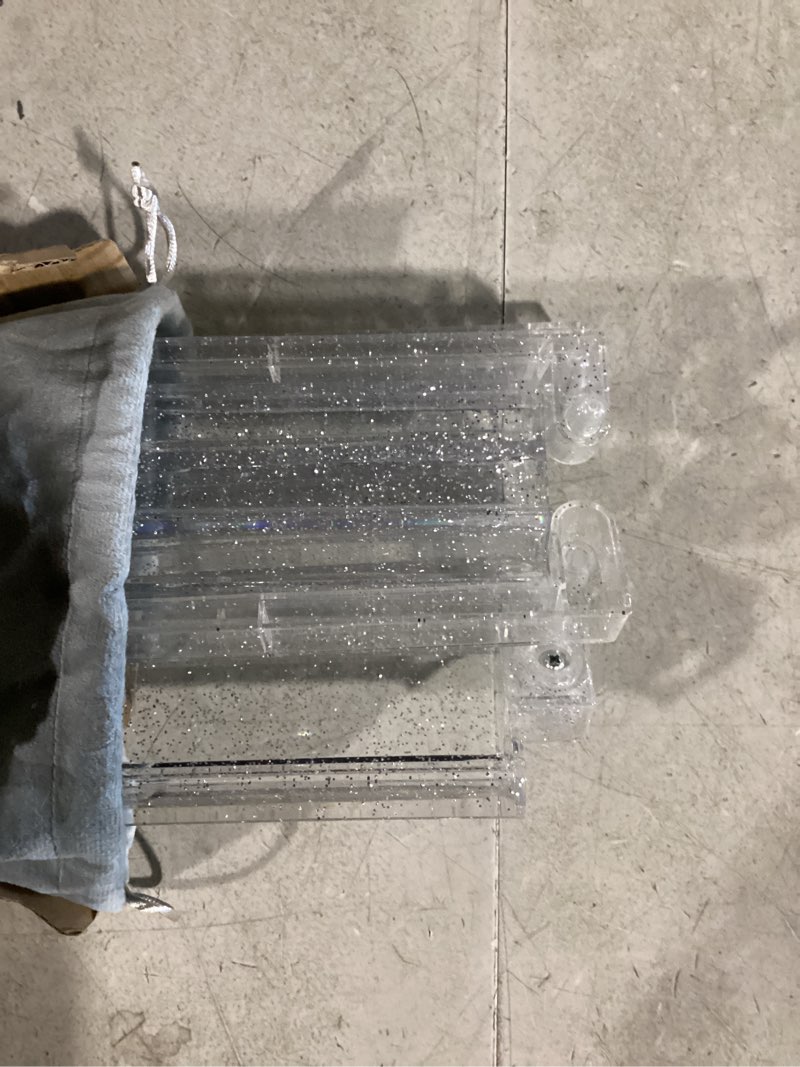 Condition photo showing Good Condition for mahjong racks with pushers, anti-slip design clear all-in-one mahjong racks and pushers - modern american mahjong tile racks set of 4 (bling clear)