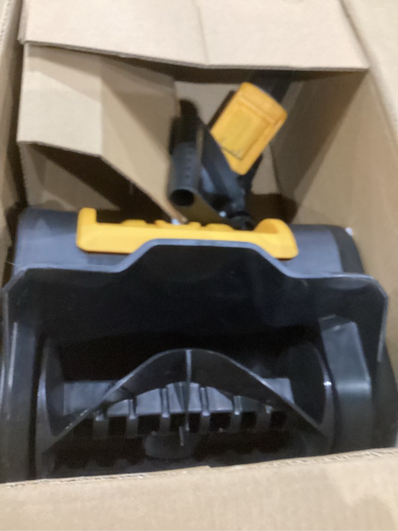 Condition photo showing As Is for Cordless Snow Shovel Compatible with DeWalt 20V MAX Battery (Tool Only), 11" Lightweight Electric Snow Blower with 20FT Max Throw & Adjustable Handle, Snow Thrower for Driveway, Deck, Patio & Steps