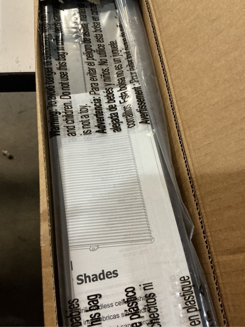 Condition photo showing New/Like New for lazblinds cordless cellular shades, no tools no drill light filtering honeycomb shades pleated blinds for windows, 46'' w x 64'' h, dovy grey light filtering-dove grey 46'' w × 64'' h