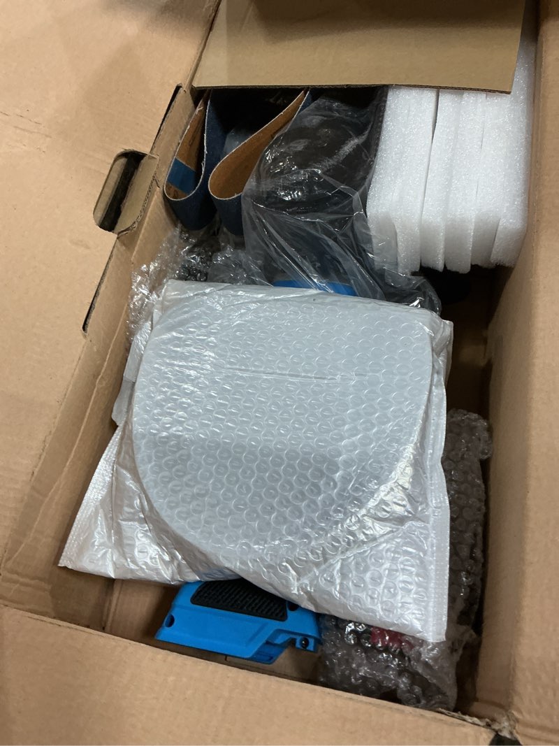 Condition photo showing Good Condition for NEWTRY Cordless Pipe Tube Polisher Sander, Stainless Steel Belt Grinding Machine,400W Brushless Motor, 4.2-6.2m/s Adjustable Speed with Spared Rechargeable Battery & 8 PCS Sanding Belts