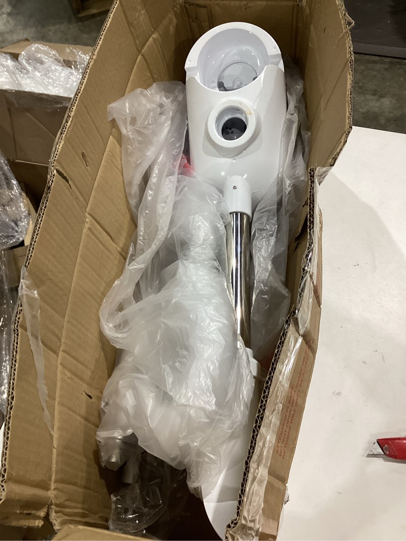 Condition photo showing As Is for professional facial steamer 2 in1 steamer for face 5x led magnifying lamp facial steamer for esthetician beauty face equipment use at home or salon?white? 2 in 1 / 5x led magnifying lamp