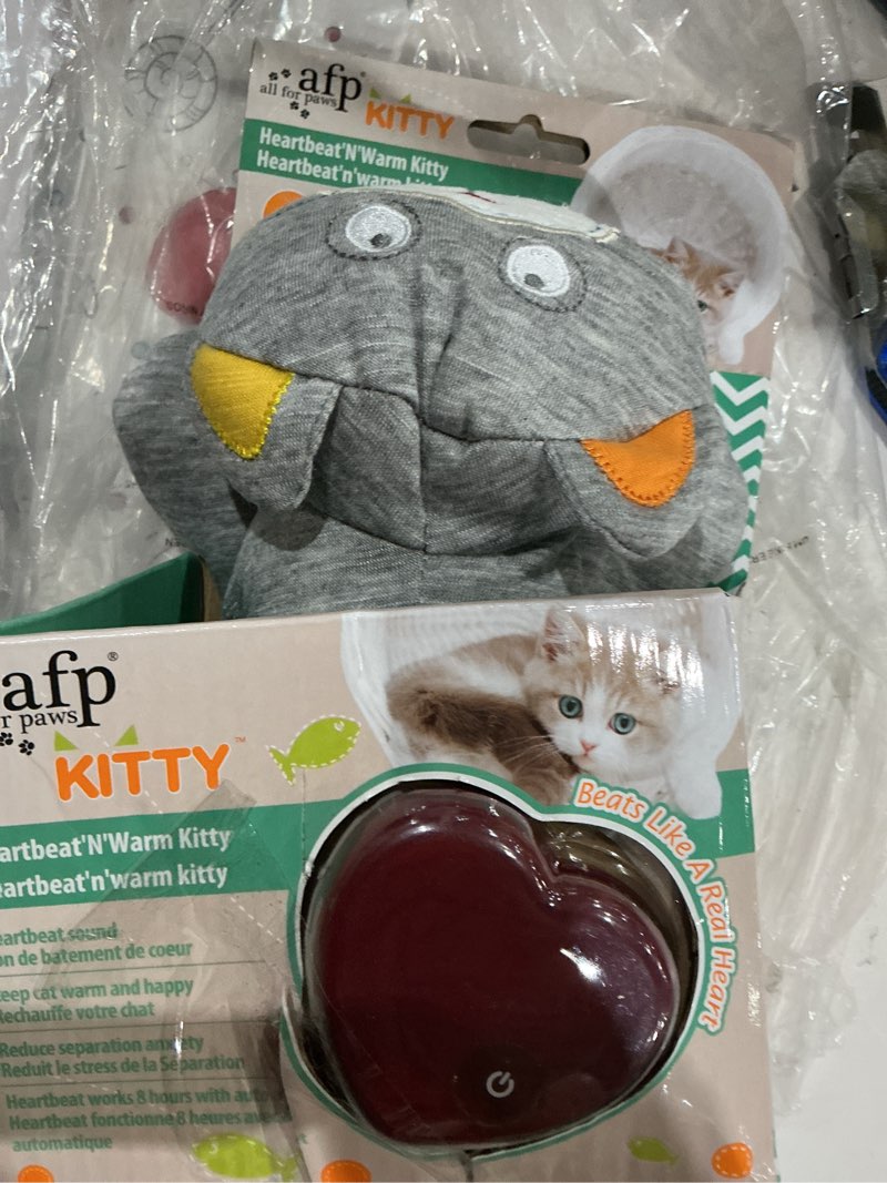 Condition photo showing Good Condition for all for paws heartbeat cat plush toy – calming kitten companion with realistic heartbeat, anxiety relief for indoor cats dogs pets