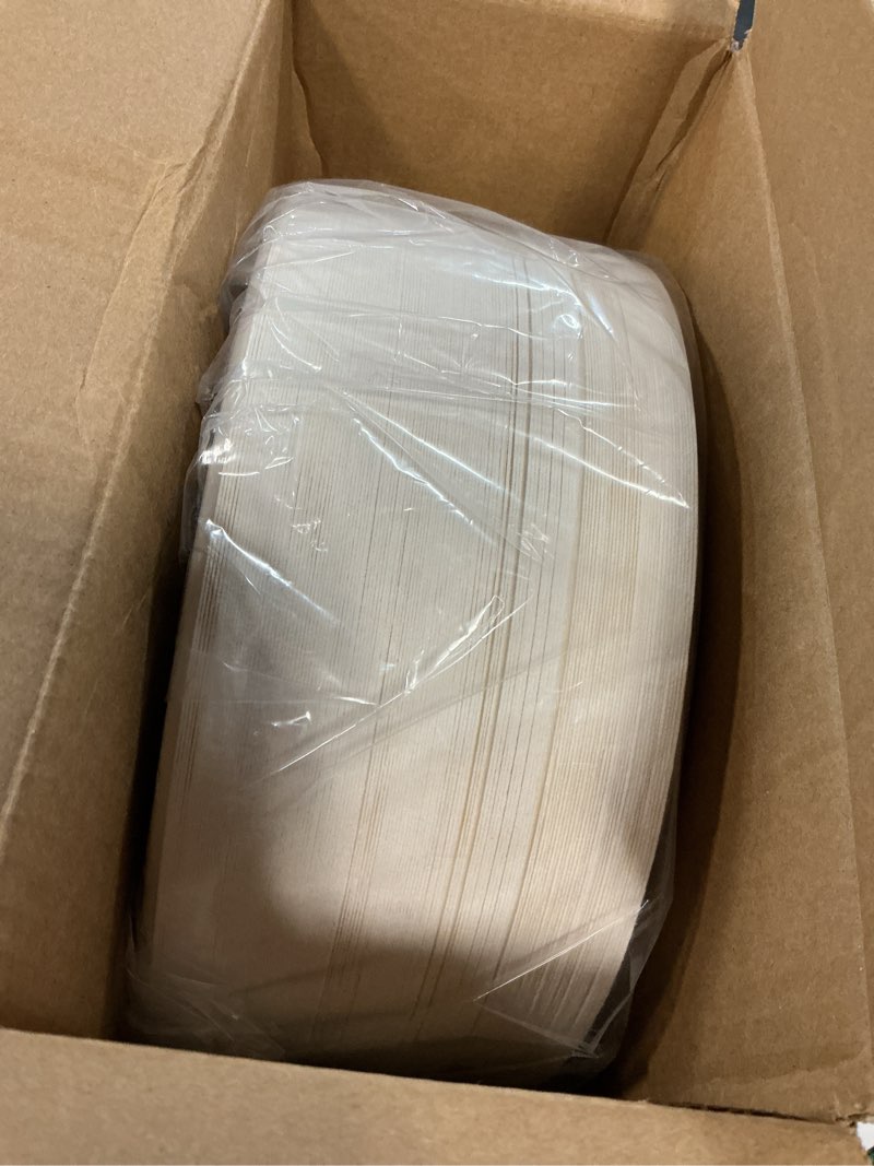 Condition photo showing New/Like New for jolly chef compostable heavy duty plates 10 inch (125 pack ) eco-friendly disposable white paper plates made of bagasse biodegradable for party dinner sugarcane fibers thanksgiving day
