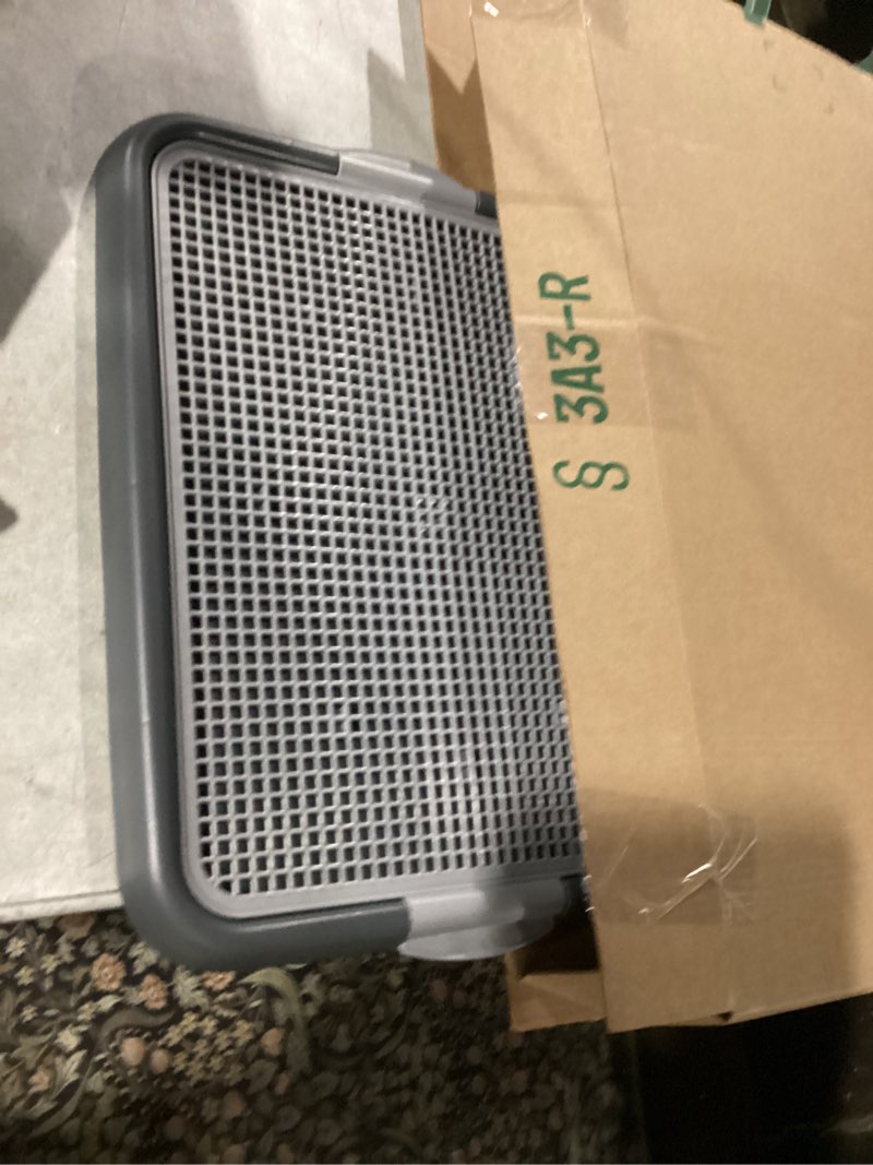 Condition photo showing New/Like New for Mesh Training Toilet Potty Tray for Puppy and Small Size Dog 20.3 x 16.3 x 1.2 inch (Gray+Gray)