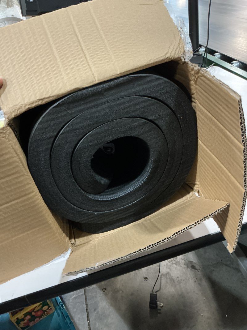 Condition photo showing Good Condition for cap barbell 1-inch high density exercise yoga mat with strap | multiple colors black