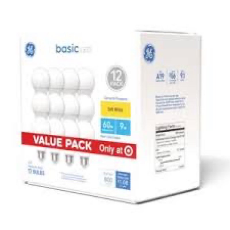 GE Household Lighting Soft White 60W Replacement LED Frosted Indoor Non-Dimmable General Purpose A19 Light 