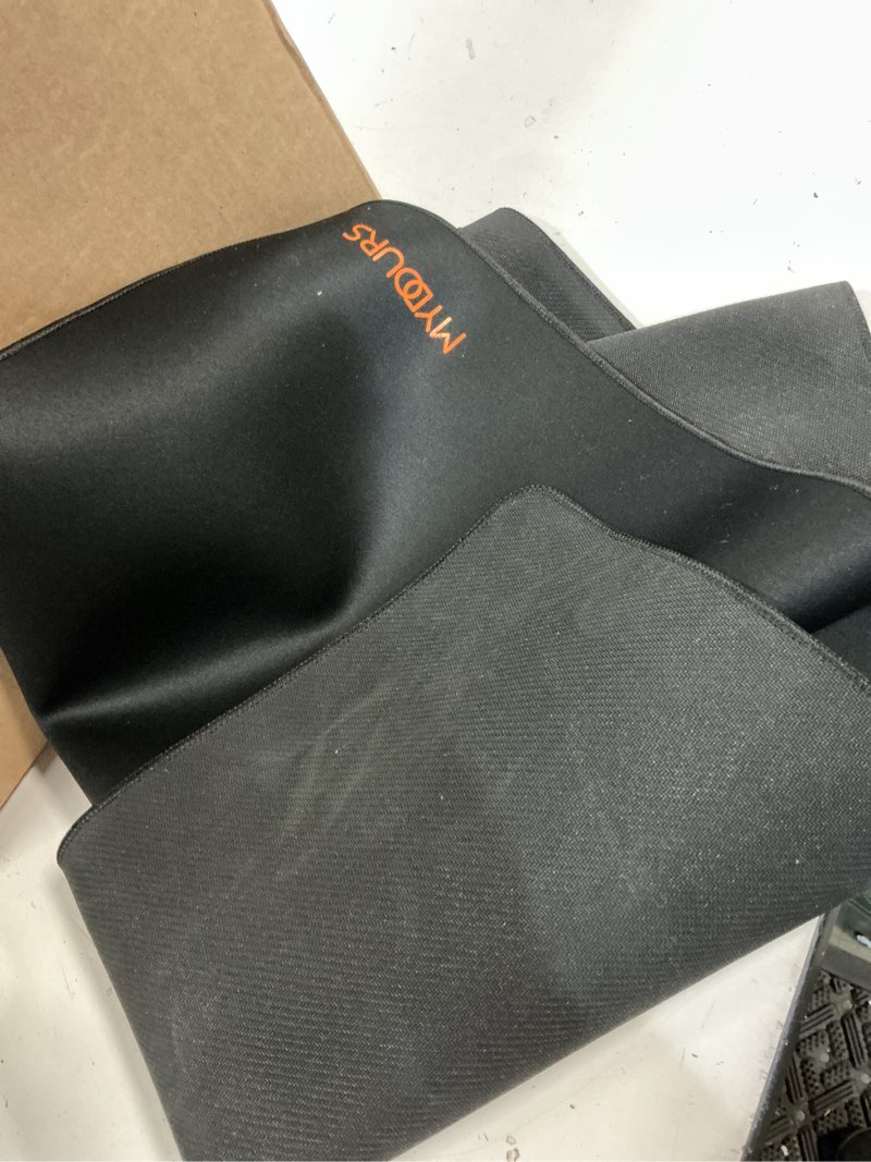 Condition photo showing As Is for mydours 40" x 24" extended gaming mouse pad, large desk mat with superior micro-weave surface, water resist keyboard mousepad with non-slip rubber base, laptop desk pad for office and home, black black 40" x 24"