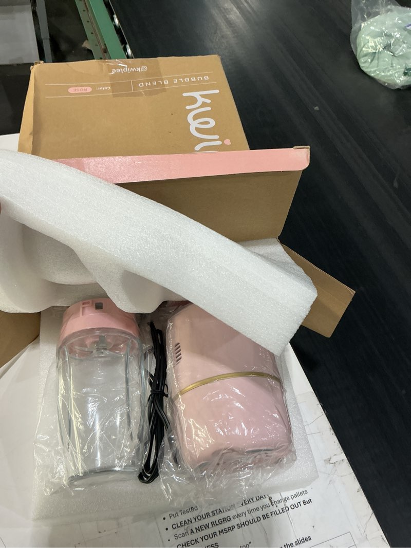 Condition photo showing Good Condition for bubble blender, baby food maker & puree blender with 2 borosilicate glass cups, compact baby bullet for smoothies, hands-free one-touch, 200w motor, rose