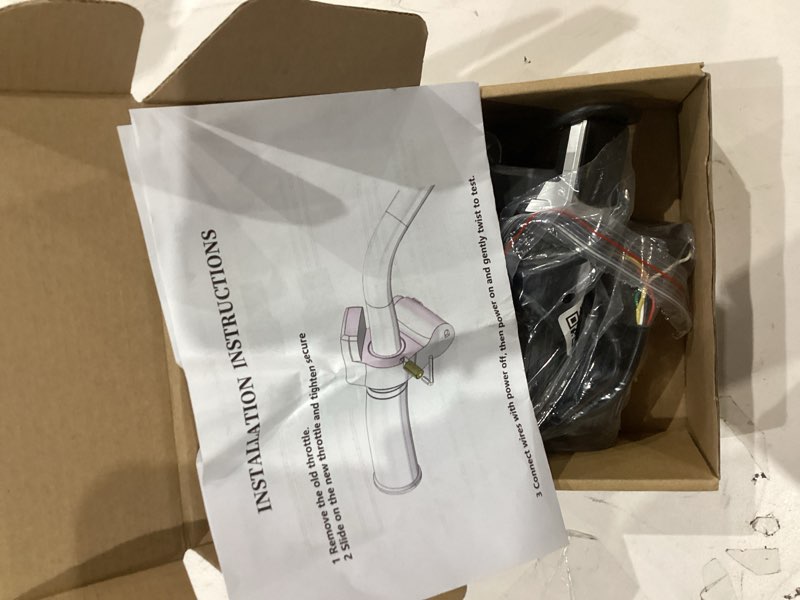 Condition photo showing Good Condition for full twist throttle with key lock for 48v 60v ebike with led display electric bike throttle grip for electric dirt bike scooter bicycle mountain bike motorcycle