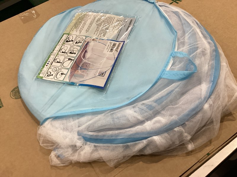 Condition photo showing Good Condition for ammer pop-up mosquito net tent for beds portable folding design with net bottom for baby adults trip (79 x71x59 inch) light blue