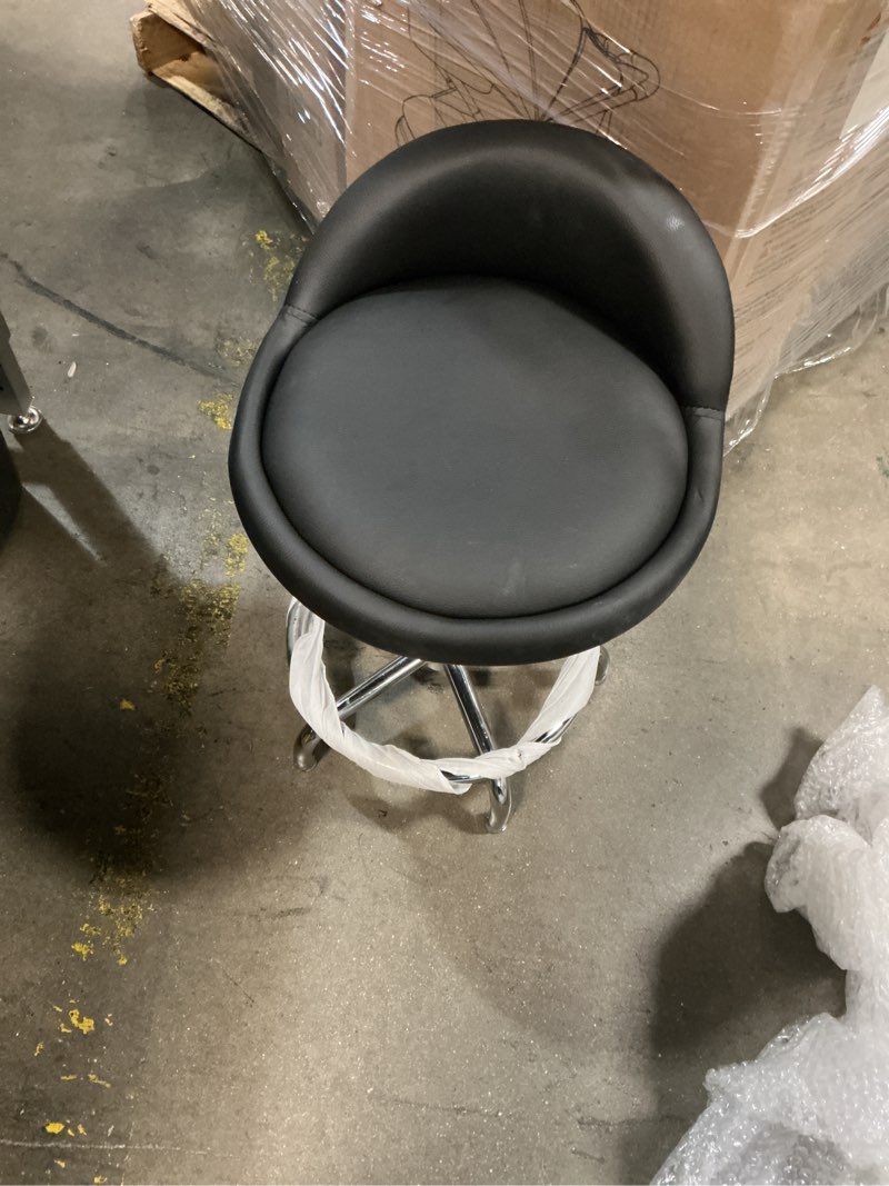 Condition photo showing As Is for rolling stool low height roller stool height adjustable, shop stools low rolling chair with back, garage seat stools short work chair (style 4)