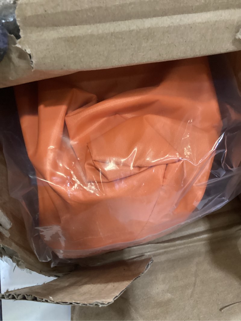 Condition photo showing Good Condition for oileus x-large 4 person beach tent sun shelter - portable sun shade instant tent for beach with carrying bag, stakes, 6 sand pockets, anti uv for fishing hiking camping, waterproof windproof, orange