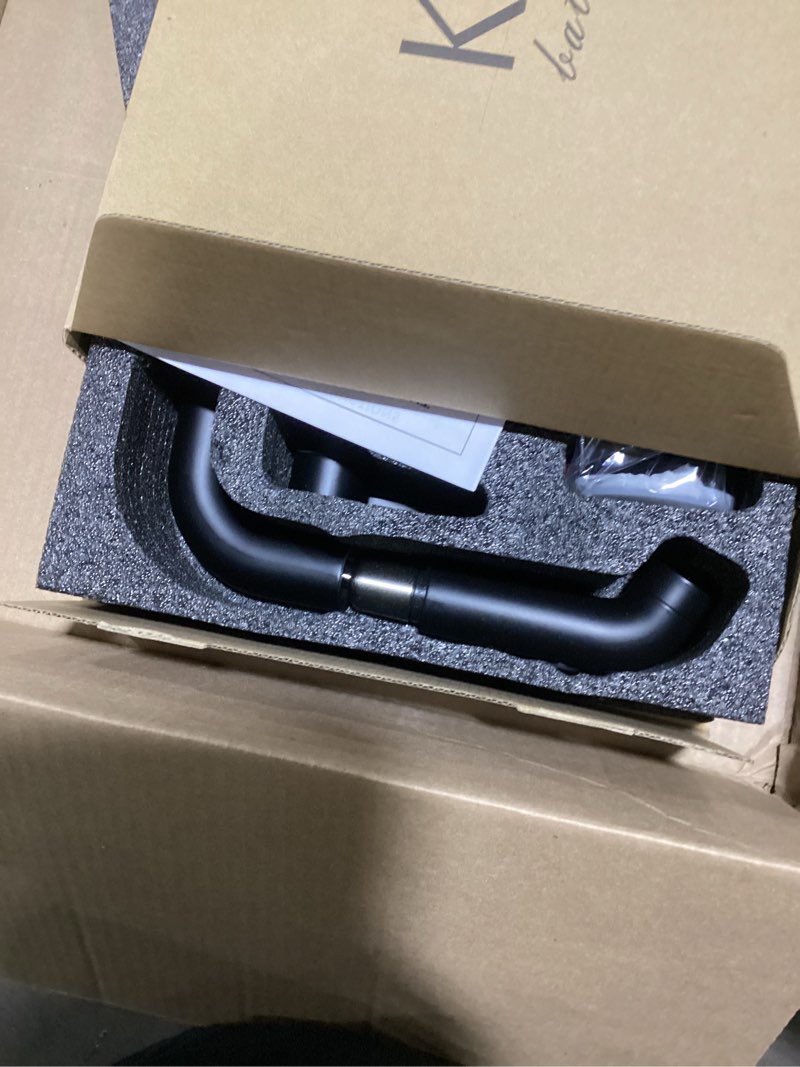 Condition photo showing Good Condition for KENES Matte Black Pull Out Bathroom Faucet, 8 Inch 2 Handle Widespread Bathroom Faucet 3 Hole with Pull Down Sprayer, Bathroom Sink Faucet with Pop Up Drain & Supply Lines LJ-9058A-2