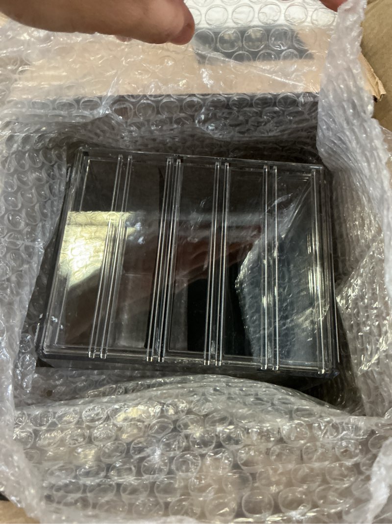 Condition photo showing Good Condition for bino the manhattan series acrylic makeup drawer organizer-3 large 2 small drawer | clear beauty organizers and storage| cosmetic & makeup organizer | home organization| jewelry & vanity accessories 3 large, 2 small drawer