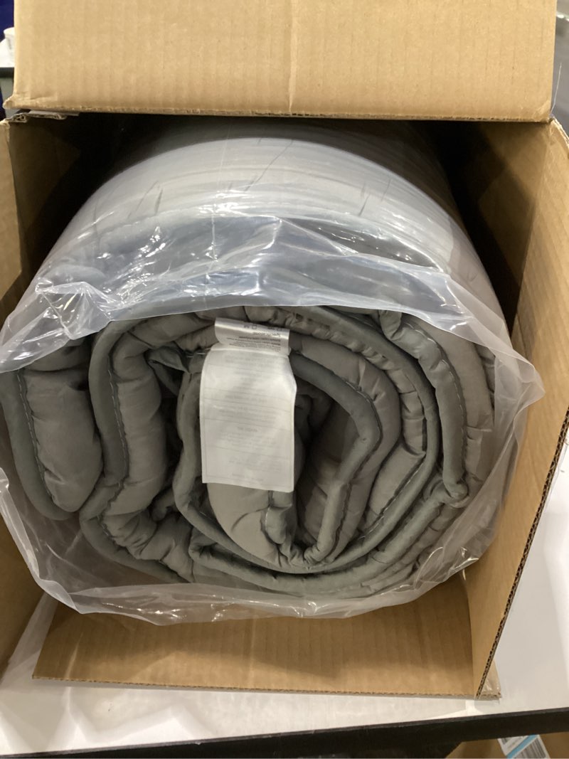 Condition photo showing New/Like New for Japanese Floor Mattress, 3.5\" Thicken Futon Mattress Tatami Mat, High Density Foam Support for Adult Kids Sleep, Portable Futon Sofa Bed for Camping, Pet Mat, Full 80\"x 54\"?Silver Gray? Silver Gray Full (80”L × 54“W), SIMILAR TO STOCK PHOTO 